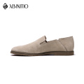 ABINITIO Custom Summer Geniune Leather Casual Men Dress Shoes Suede Loafers